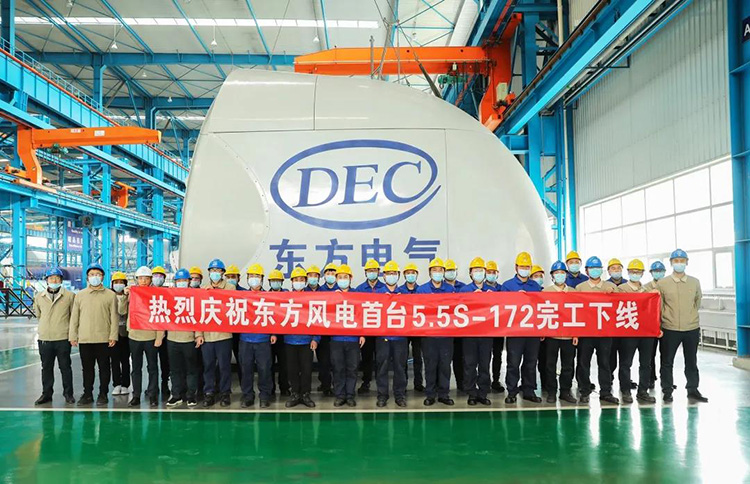 開啟“6MW時代”！國內(nèi)陸上單機容量最大風(fēng)電機組下線